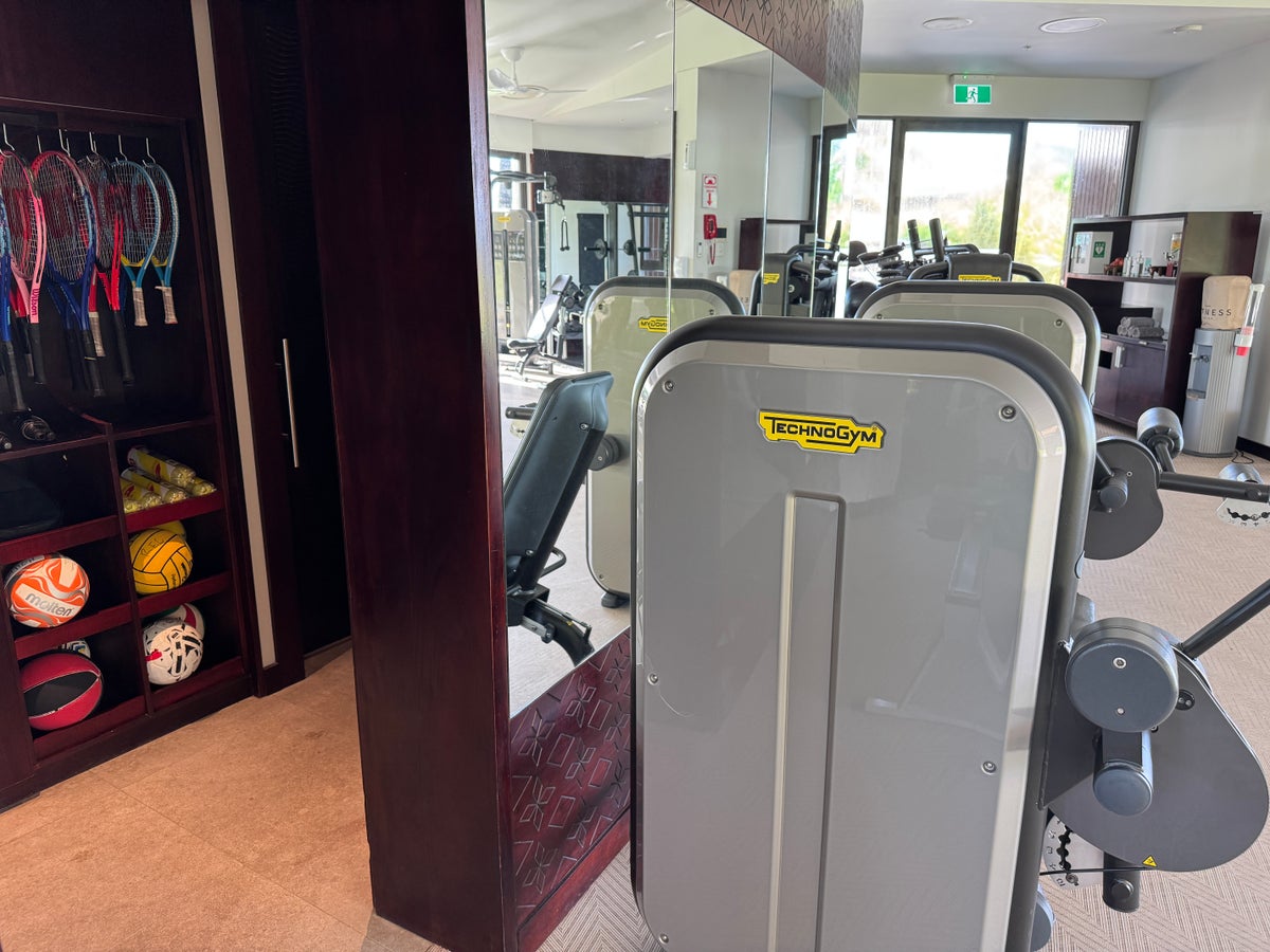 Fiji Marriott Resort Momi Bay fitness center rackets balls