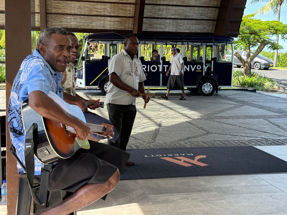 Fiji Marriott Resort Momi Bay lobby performers