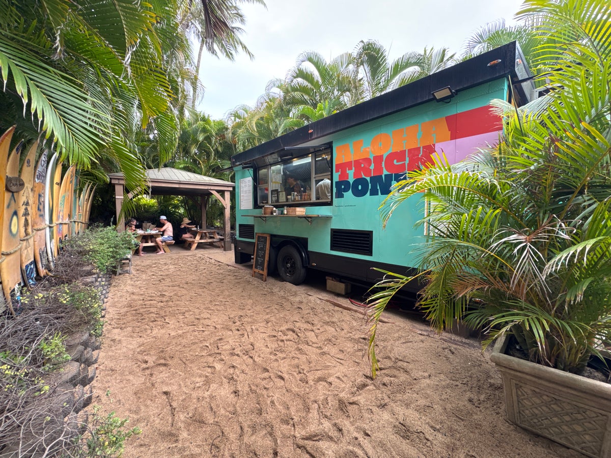 Grand Wailea taco truck on sand Grand Wailea taco truck on sand
