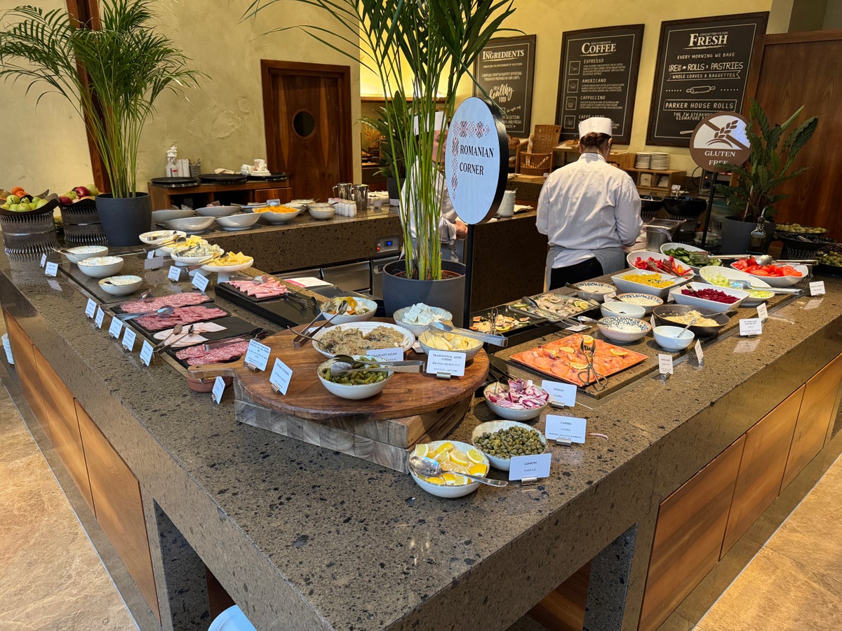 JW Marriott Bucharest Grand Hotel JW Steakhouse breakfast Romanian Corner