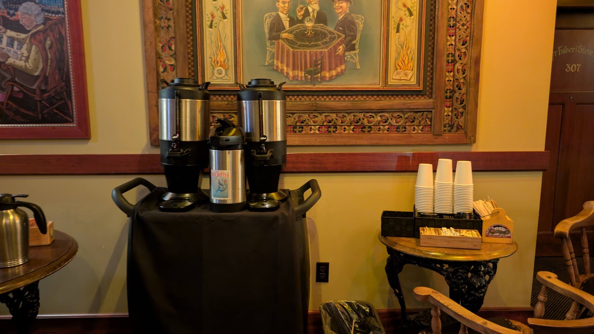 McMenamins Anderson School Hotel coffee at the principal’s office McMenamins Anderson School Hotel coffee at the principal's office