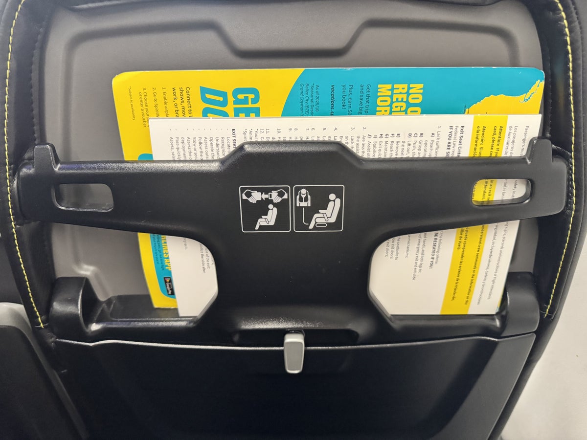 spirit-airlines-a321-premium-economy-tray-table-closed Spirit Airlines A321 Premium Economy Tray Table Closed
