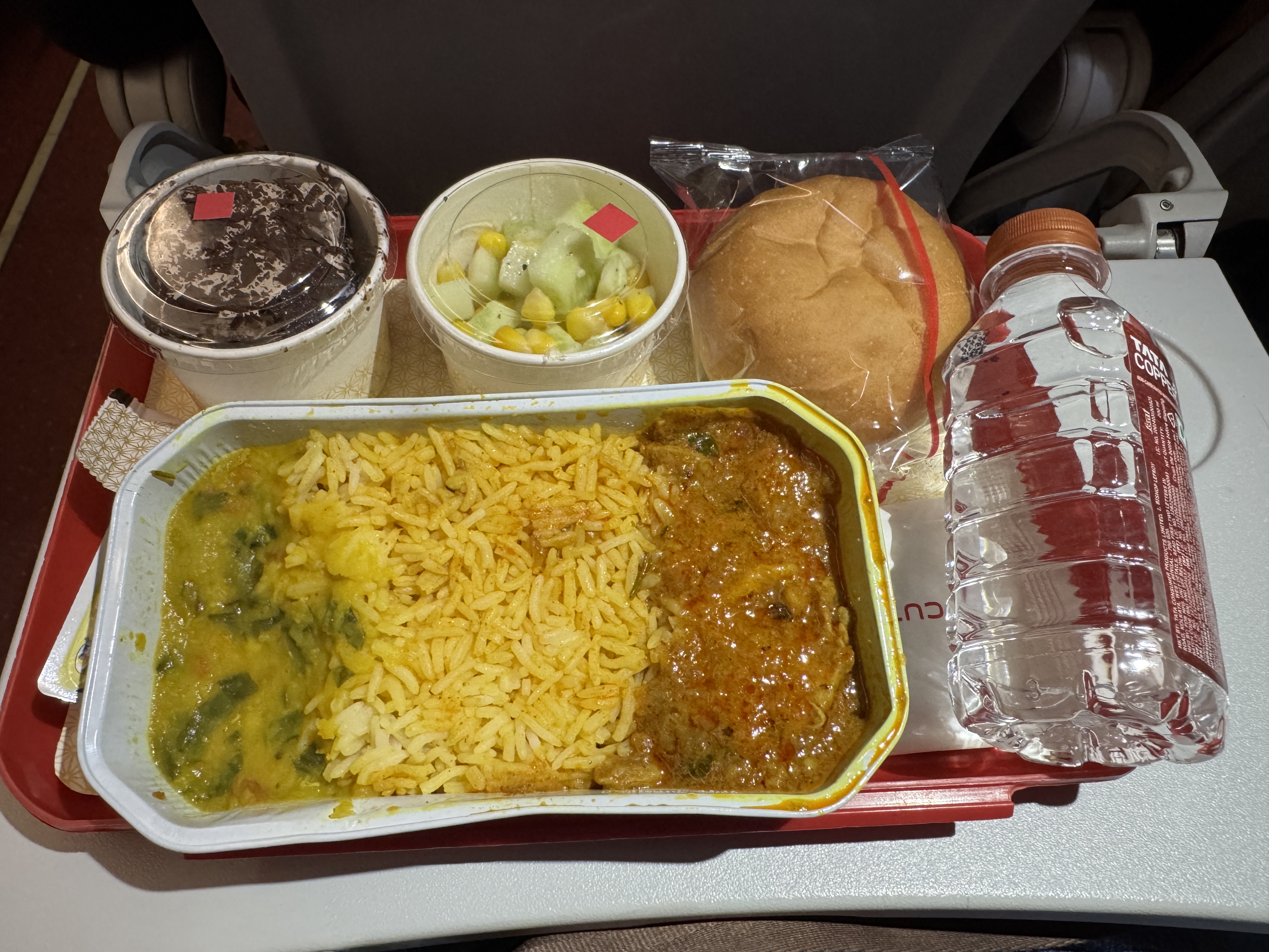 Air India A320 Economy DOH BOM meal
