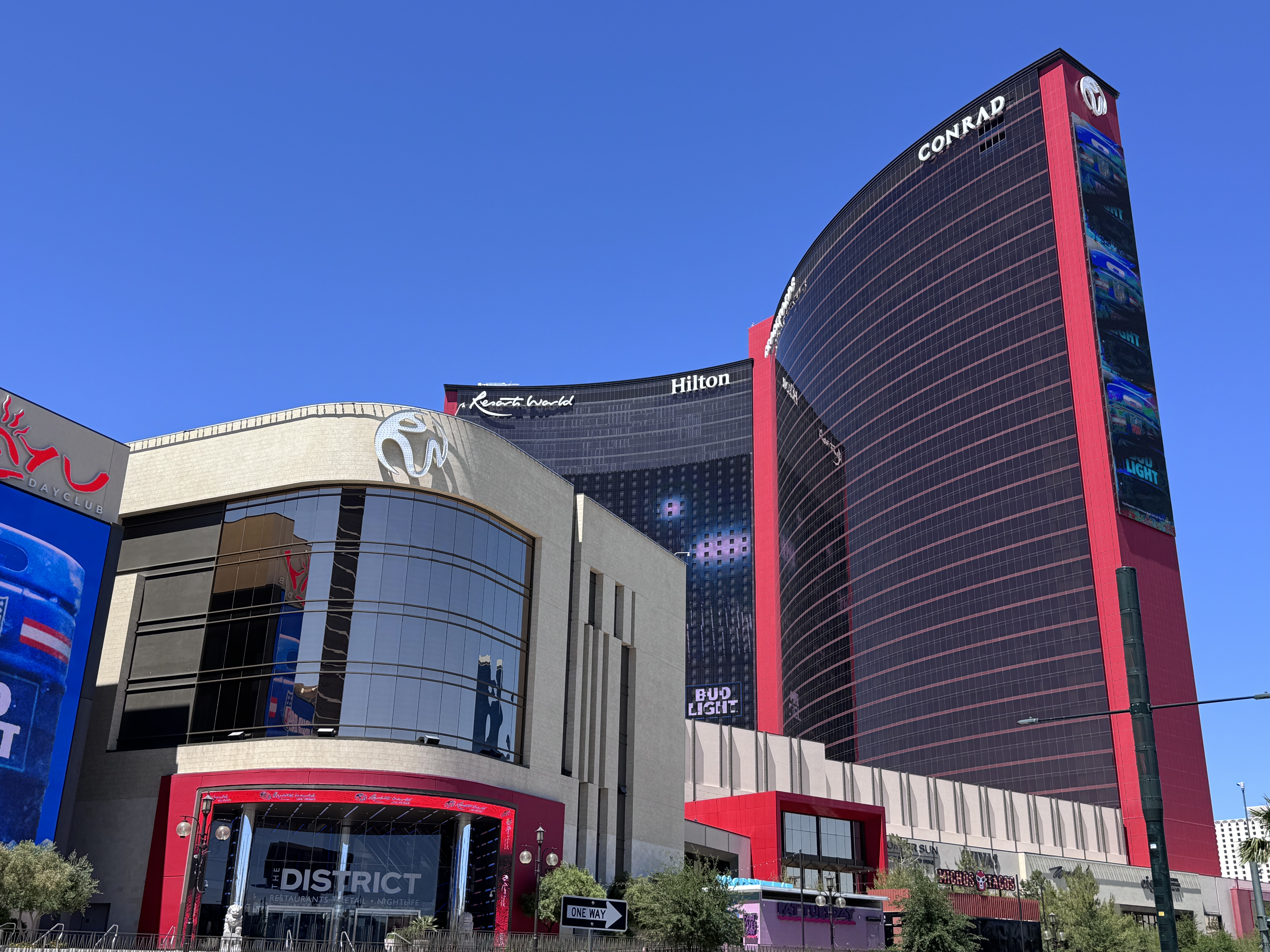 Conrad Las Vegas exterior full resort with District entrance