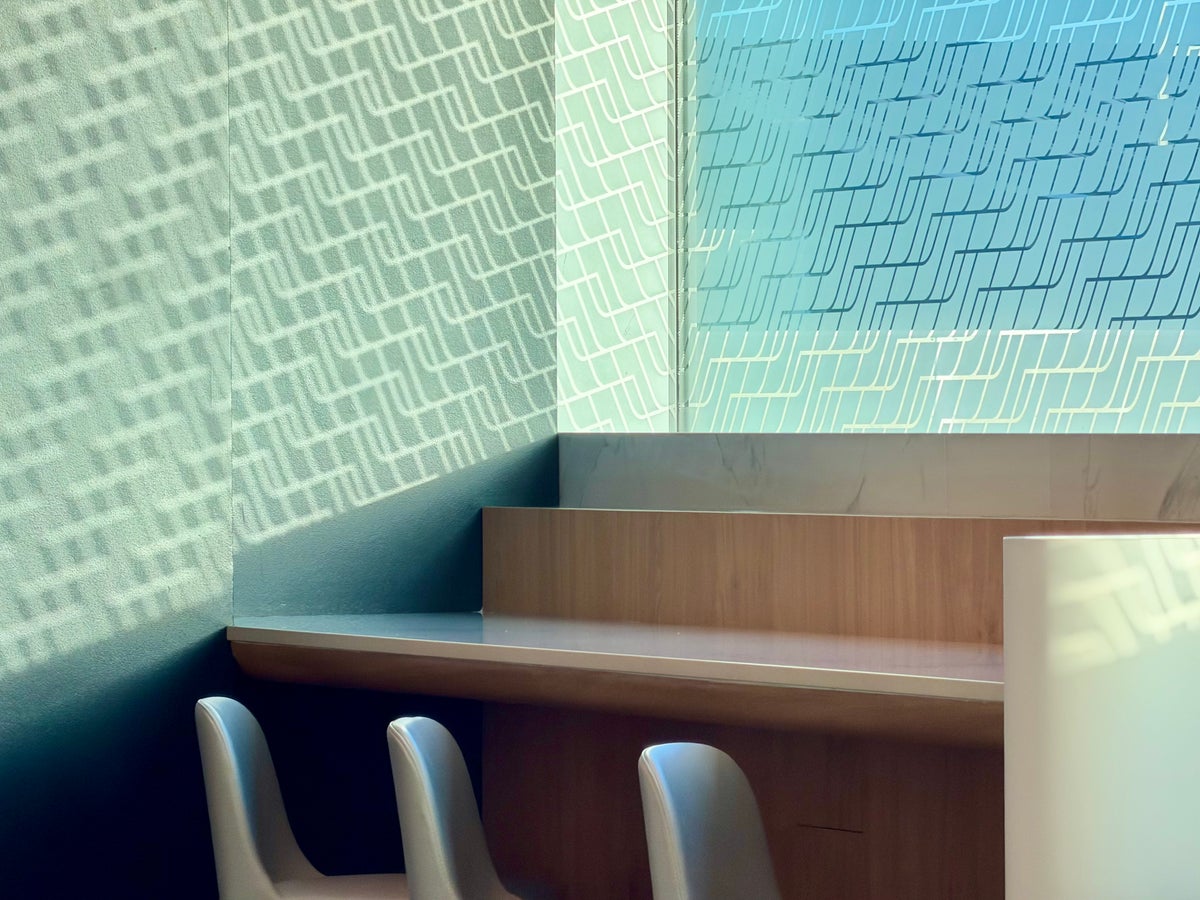 LAX Air France Lounge window pattern