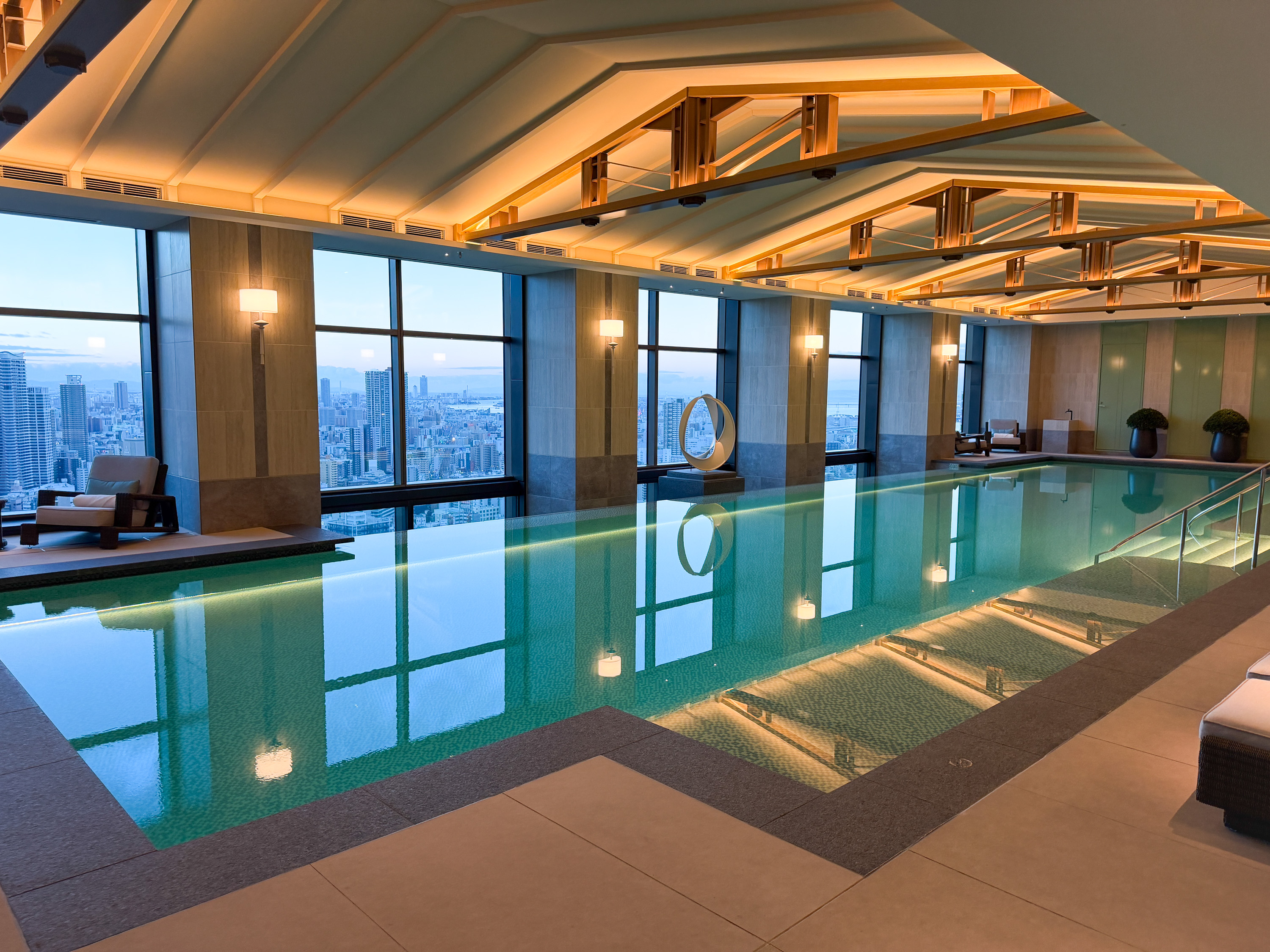 waldorf-astoria-osaka-indoor-pool-evening Waldorf Astoria Osaka Indoor Pool Evening