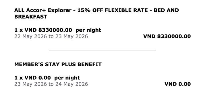 Accor Member Stay Plus benefit Accor Member Stay Plus benefit