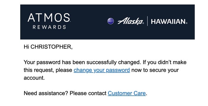 Atmos password changed Atmos password changed