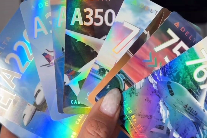 Delta trading card close up