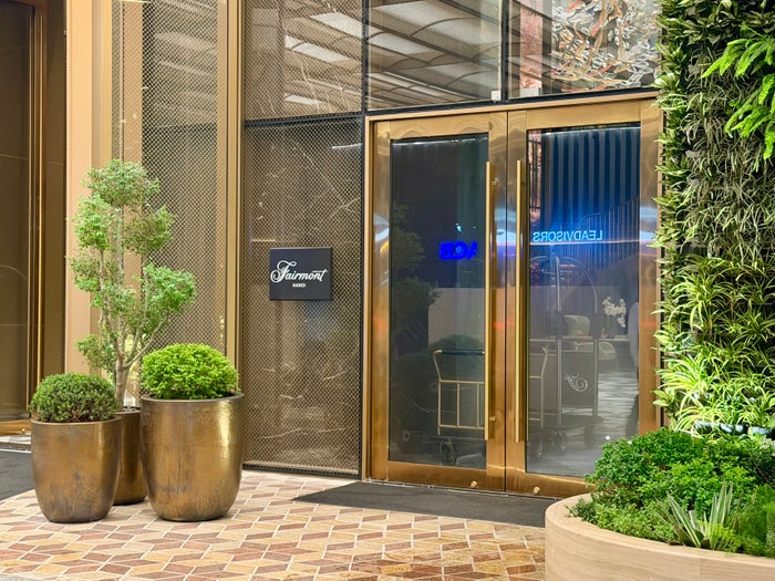 Fairmont Hanoi hotel entrance Fairmont Hanoi hotel entrance