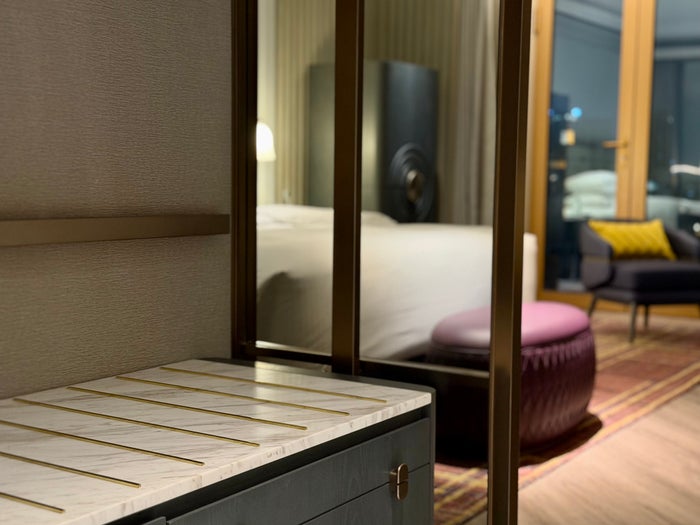 Fairmont Hanoi room luggage shelf Fairmont Hanoi room luggage shelf