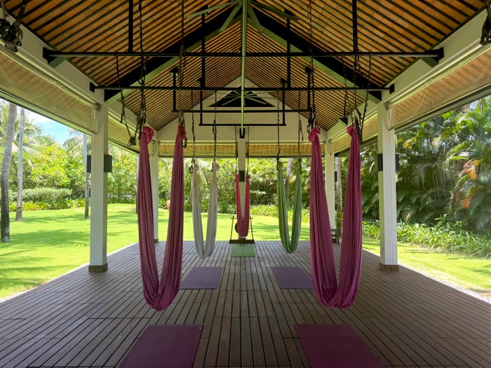Four Seasons The Nam Hai aerial yoga