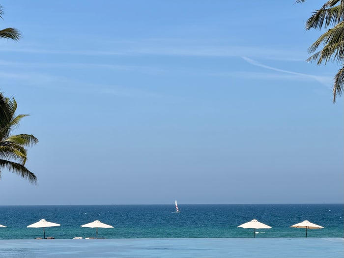 Four Seasons The Nam Hai infinity pool view