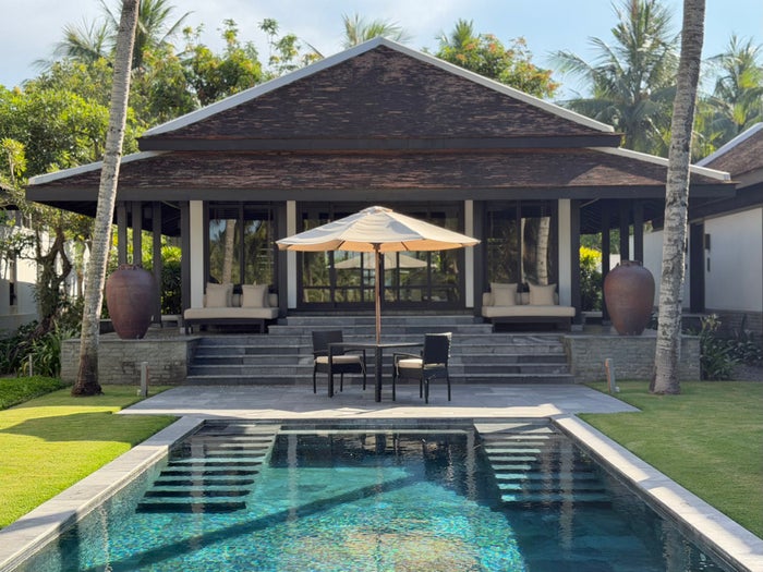 Four Seasons The Nam Hai villa private pool and living area