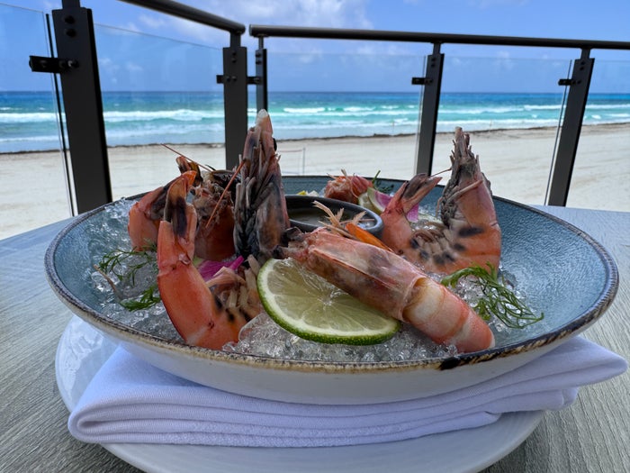 hyatt-zilara-cancun-shrimp-plate-ocean-view Hyatt Zilara Cancun Shrimp Plate Ocean View