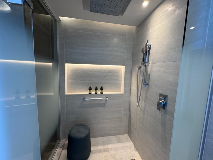 hyatt-zilara-cancun-walk-in-shower-stool Hyatt Zilara Cancun Walk in Shower Stool