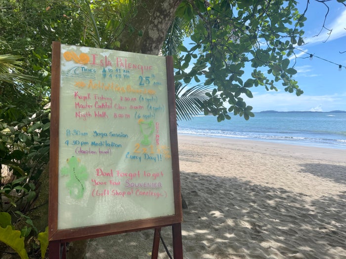 Isla Palenque Panama activity board Isla Palenque Panama activity board