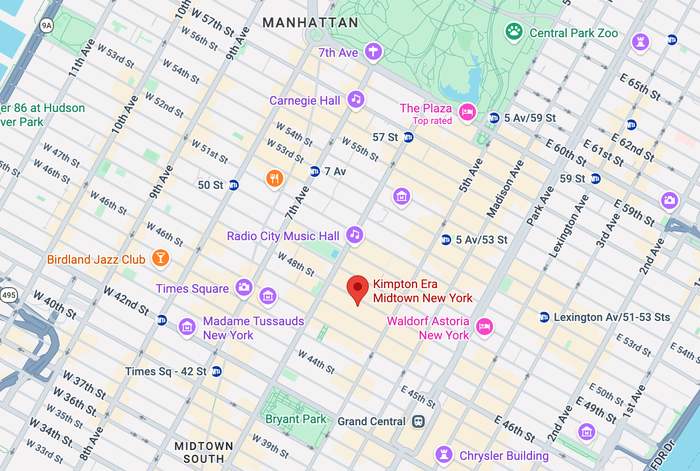 Kimpton Era Midtown map