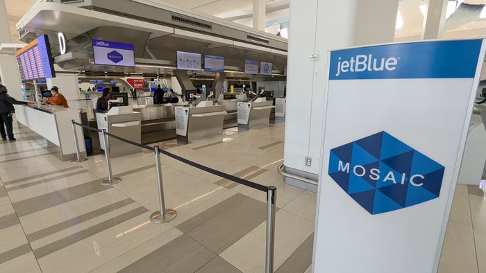 LaGuardia Terminal B JetBlue Mosaic Check in