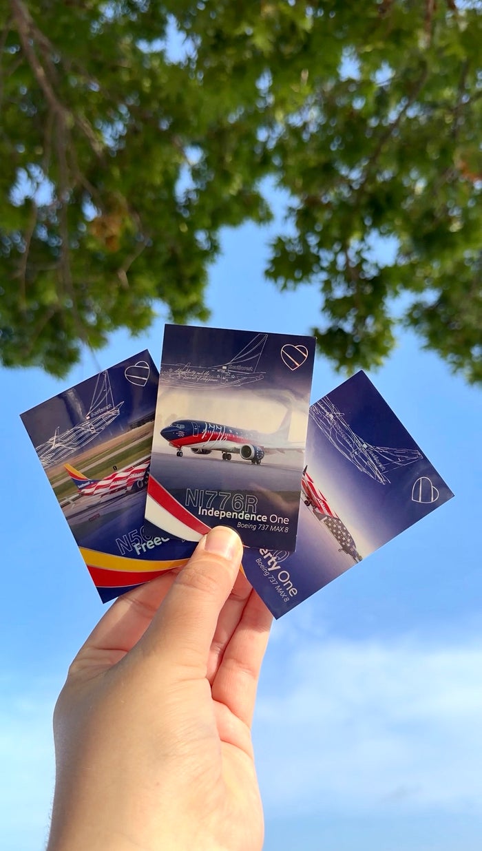 Southwest introduces “America Trio” aircraft trading cards featuring Independence One, Liberty One, and Freedom One