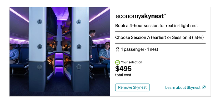 Air New Zealand Skynest Confirmation Air New Zealand Skynest Confirmation