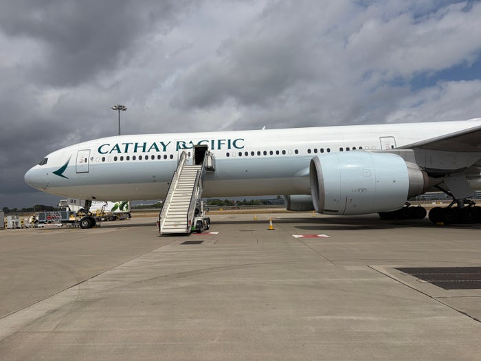 Cathay Pacific Aria Suites retrofitted 777300ER airplane Cathay Pacific Aria Suites retrofitted 777300ER airplane