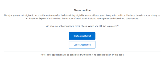 Delta Amex card application pop up Delta Amex card application pop up