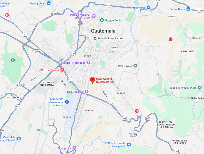 Hyatt Centric Guatemala City location Hyatt Centric Guatemala City location