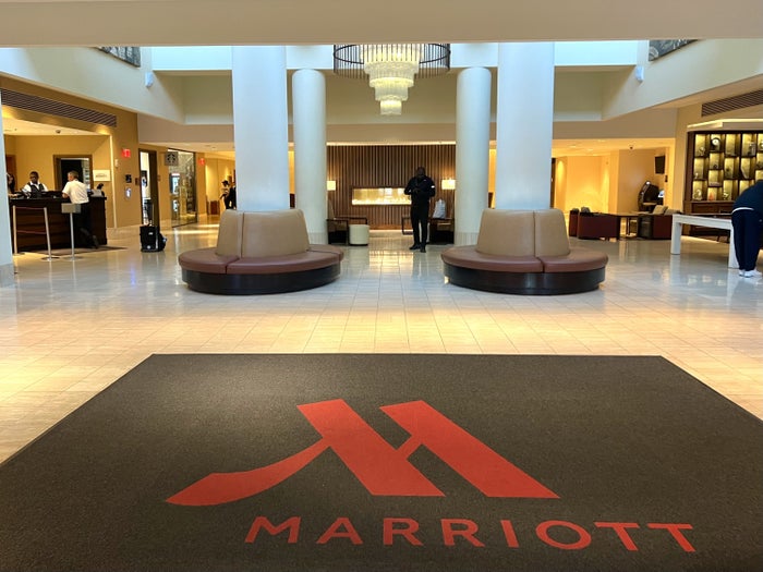 Marriott Newark International entrance Marriott Newark International entrance