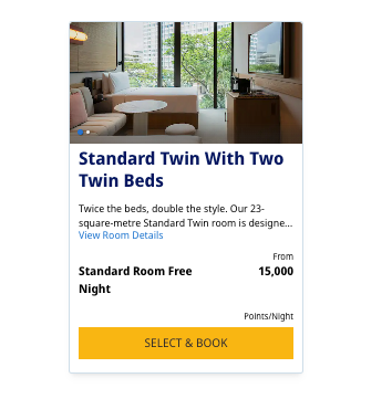 The Standard Singapore award rate