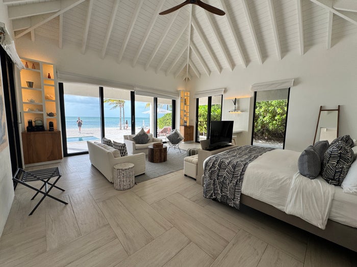 Ambergris Cay beachfront bungalow room Ambergris Cay beachfront bungalow room