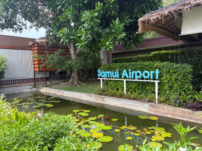 Bangkok Airways Samui Airport pond Bangkok Airways Samui Airport pond