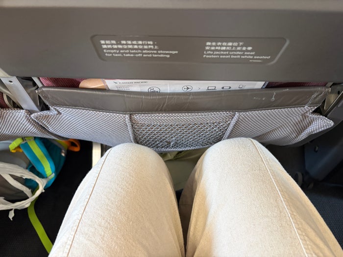 Cathay Pacific A321 legroom space