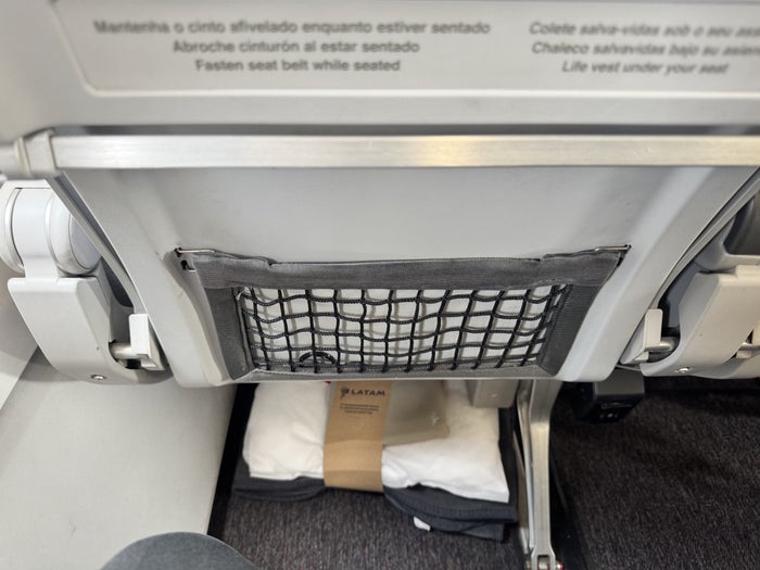 latam-a320-premium-economy-seat-pocket LATAM A320 Premium Economy Seat Pocket