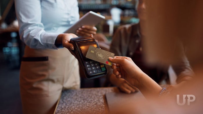 Aeroplan card payment terminal restaurant