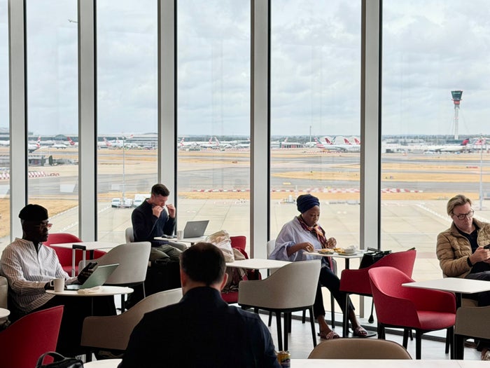 Air France Lounge London Heathrow LHR seating in dining area