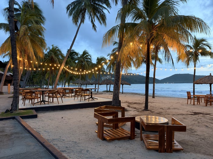 Hyatt Thompson Zihuatanejo Mexico Beach Dining at Dusk