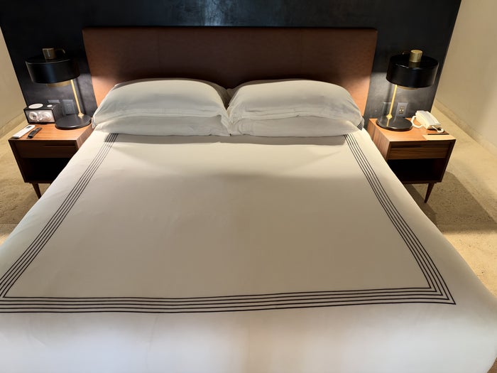 Hyatt Thompson Zihuatanejo Mexico Bed Front View