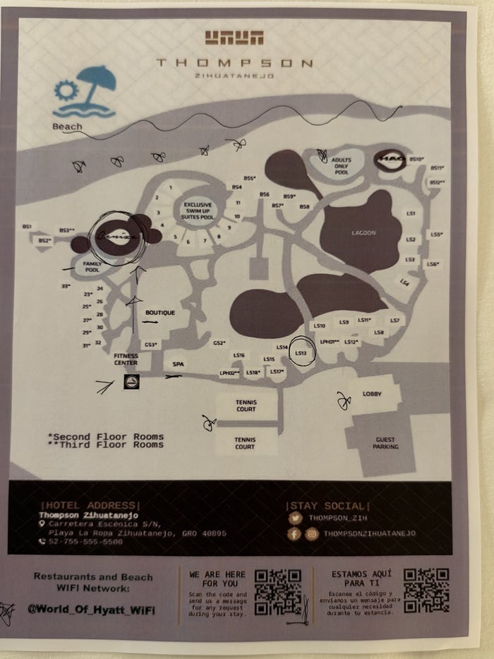 Hyatt Thompson Zihuatanejo Mexico Resort Map