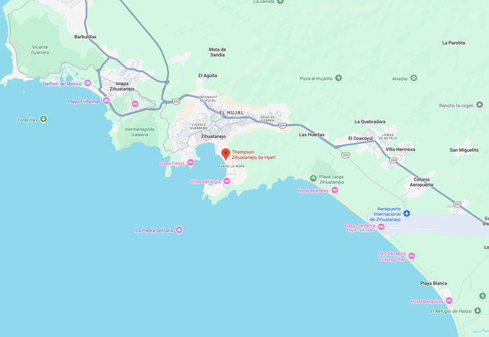 Thompson Zihuatanejo location